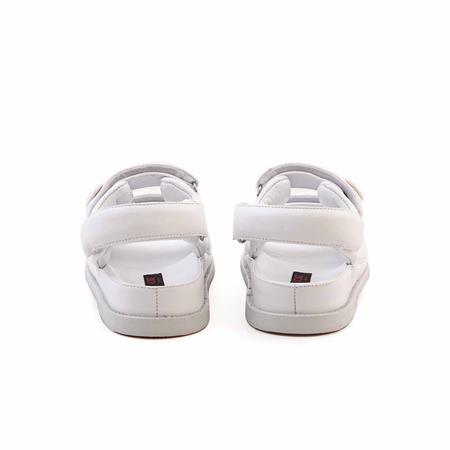 Rouge Kadın Hakiki Deri Kauçuk Taban Beyaz Sandalet Ayakkabı