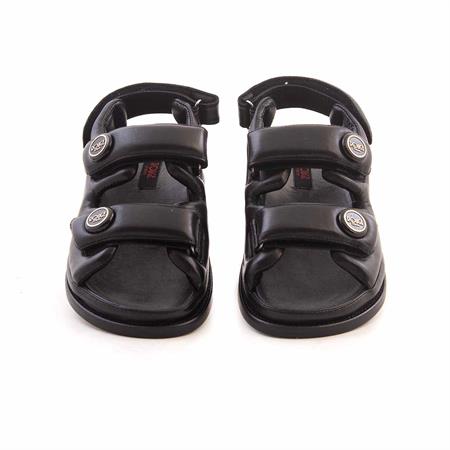 Rouge Kadın Hakiki Deri Kauçuk Taban Siyah Sandalet Ayakkabı