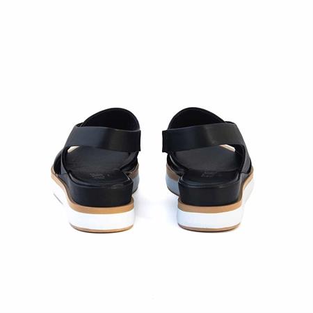 Rouge Kadın Hakiki Deri Poli Taban Siyah Sandalet 