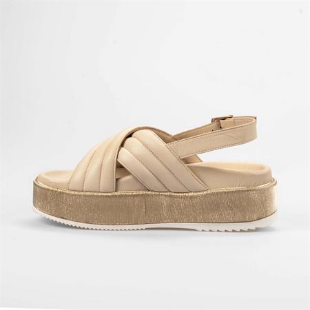 Rouge Kadın Hakiki Deri Eva Taban Ecru Sandalet 