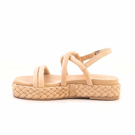 Rouge Kadın Hakiki Deri Kauçuk Taban Bej Sandalet 