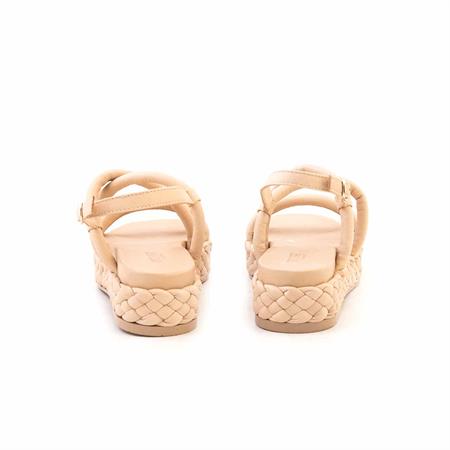 Rouge Kadın Hakiki Deri Kauçuk Taban Bej Sandalet 