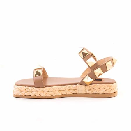 Rouge Kadın Hakiki Deri Kauçuk Taban Taba Sandalet Ayakkabı