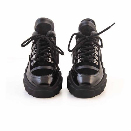 Rouge Kadın Hakiki Deri Termo Taban Siyah Süet Spor & Sneaker Ayakkabı