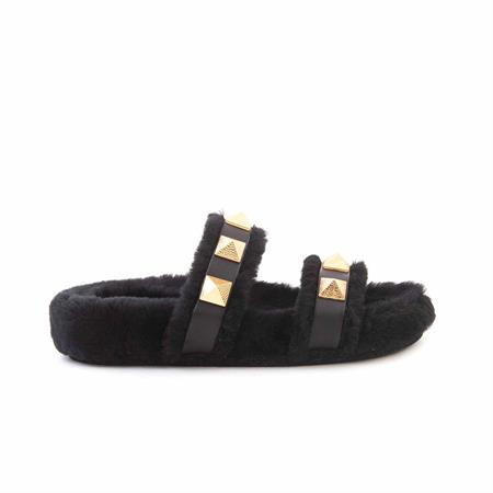 Rouge Kadın Hakiki Deri Microlight Taban Siyah Terlik Terlik