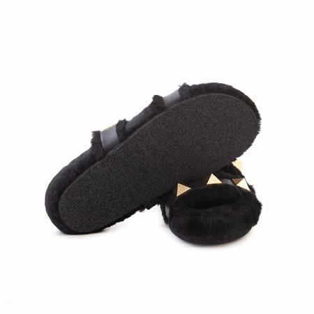 Rouge Kadın Hakiki Deri Microlight Taban Siyah Terlik Terlik