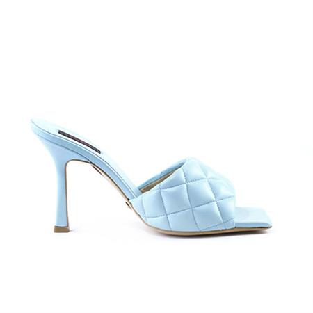 Rouge Kadın Rugan Deri Neolit Taban Mavi Terlik Terlik