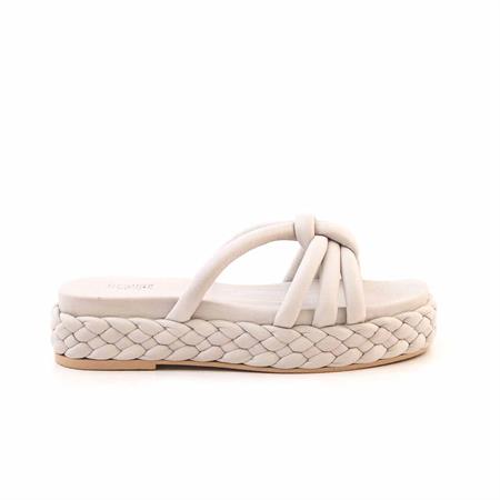 Rouge Kadın Hakiki Deri Kauçuk Taban Gri Terlik Terlik