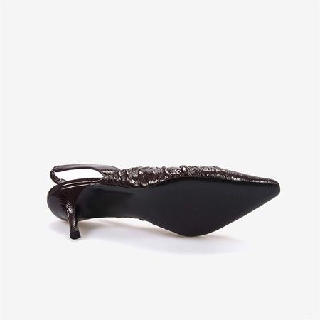 Rouge Kadın Hakiki Deri Rugan Bordo Topuklu Ayakkabı 330-11