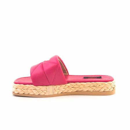 Rouge Kadın Hakiki Deri Kauçuk Taban Fuşya Terlik Ayakkabı