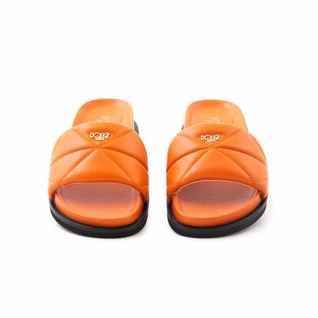 Rouge Kadın Hakiki Deri Microlight Taban Orange Terlik Terlik