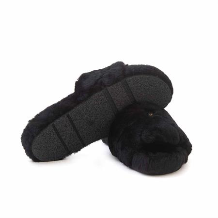 Rouge Kadın Hakiki Deri Microlight Taban Siyah Terlik Terlik