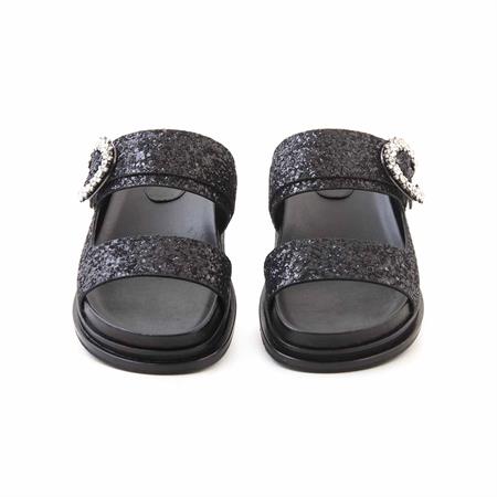 Rouge Kadın Hakiki Deri Microlight Taban Siyah Terlik Terlik