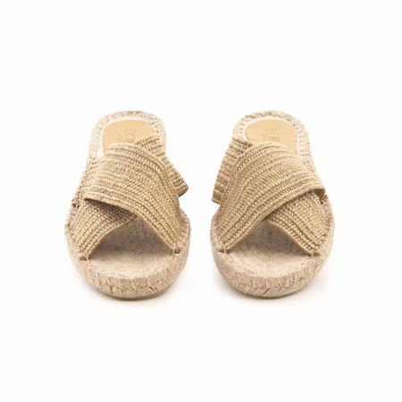 Rouge Kadın Hasır Jut Taban Bej Terlik Ayakkabı