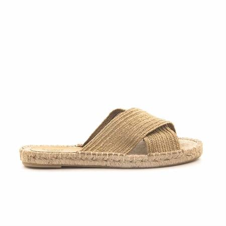Rouge Kadın Hasır Jut Taban Bej Terlik Ayakkabı