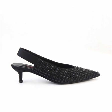 Rouge Kadın Hakiki Deri Microlight Taban Siyah Topuklu Ayakkabı