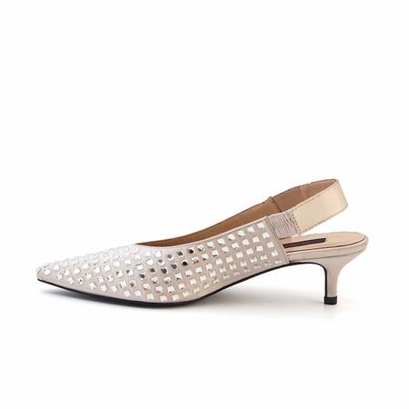 Rouge Kadın Hakiki Deri Microlight Taban Bej Topuklu Ayakkabı