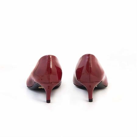 Rouge Kadın Rugan Deri Kösele Taban Kırmızı Parlak Topuklu Ayakkabı