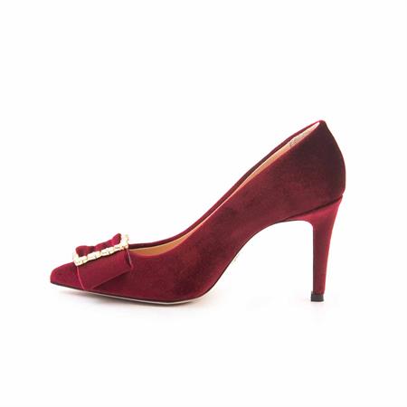 Rouge Kadın Hakiki Deri Microlight Taban Bordo Kadife Gece & Abiye Ayakkabı
