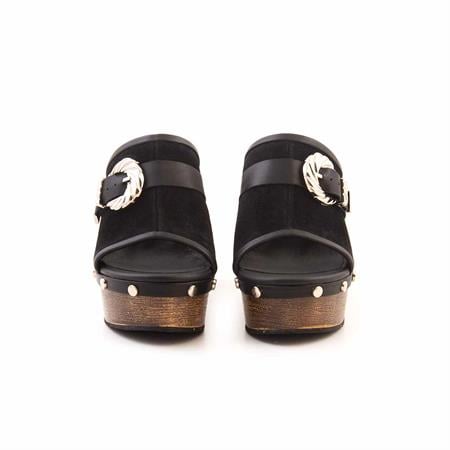 Rouge Kadın Hakiki Deri Kauçuk Taban Siyah Topuklu Ayakkabı