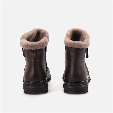 Rouge Kadın Hakiki Deri Kauçuk Taban Kahverengi Günlük Bot