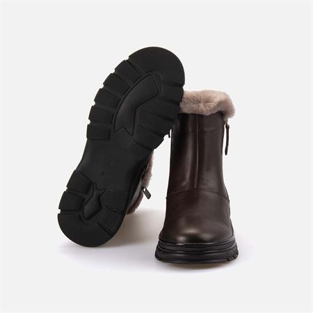 Rouge Kadın Hakiki Deri Kauçuk Taban Kahverengi Günlük Bot