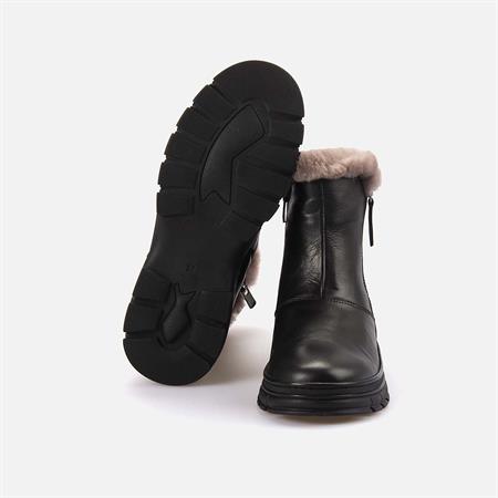 Rouge Kadın Hakiki Deri Kauçuk Taban Siyah Günlük Bot