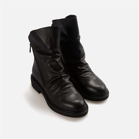 Rouge Kadın Hakiki Deri Kauçuk Taban Siyah Topuklu Bot 