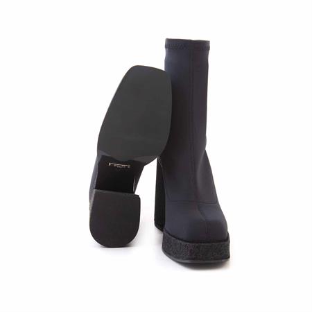 Rouge Kadın Hakiki Deri Neolit Taban Siyah Topuklu Bot 