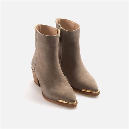 Rouge Kadın Hakiki Deri Kauçuk Taban Vizon Süet Günlük Bot