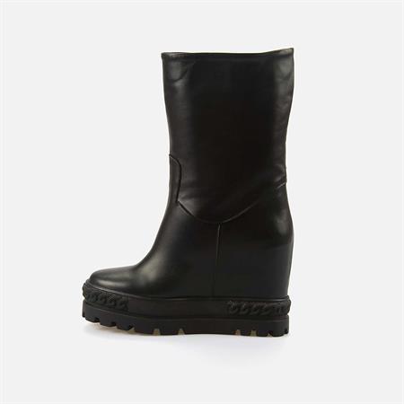 Rouge Kadın Hakiki Deri Kauçuk Taban Siyah Günlük Çizme