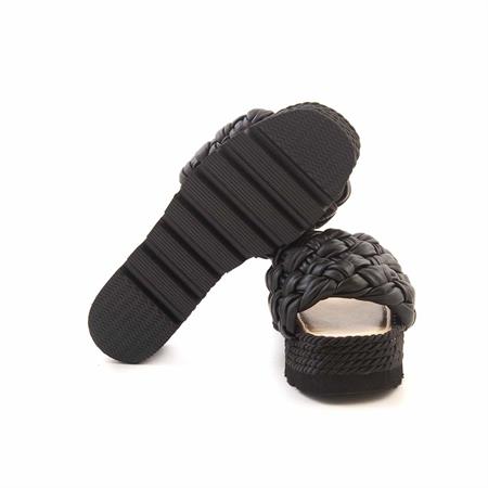 Rouge Kadın Hakiki Deri Eva Taban Siyah Terlik Terlik