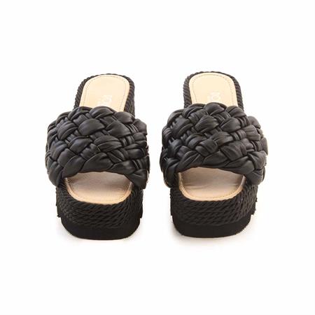 Rouge Kadın Hakiki Deri Eva Taban Siyah Terlik Terlik