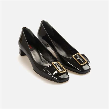 Rouge Kadın Rugan Enjeksiyon Kösele Taban Siyah Gece & Abiye Ayakkabı