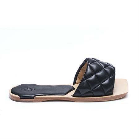 Rouge Kadın Rugan Deri Neolit Taban Siyah Terlik Terlik