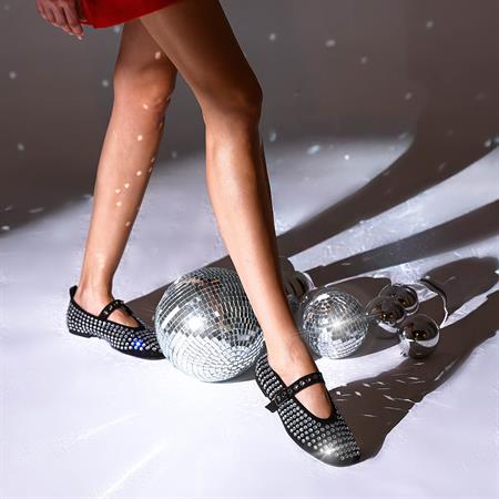 Rouge Kadın Hakiki Deri Kauçuk Taban Siyah Süet-Gri Babet Ayakkabı