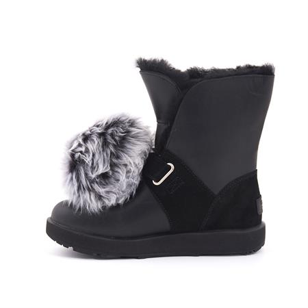 Ugg Kadın Süet Kauçuk Taban Siyah Günlük Bot