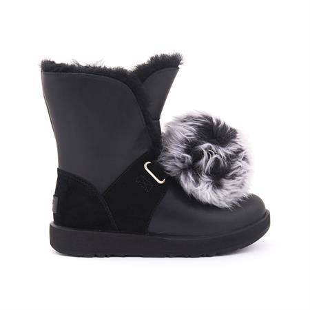 Ugg Kadın Süet Kauçuk Taban Siyah Günlük Bot