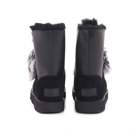 Ugg Kadın Süet Kauçuk Taban Siyah Günlük Bot