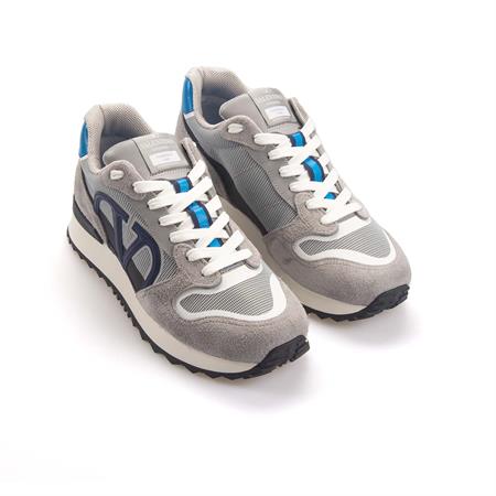 Valentino Garavani Erkek Hakiki Deri Gri-Mavi Spor & Sneaker Ayakkabı