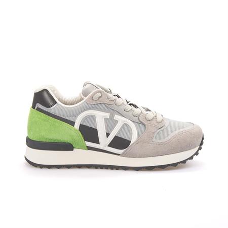 Valentino Garavani Erkek Hakiki Deri Gri-Yeşil Spor & Sneaker Ayakkabı