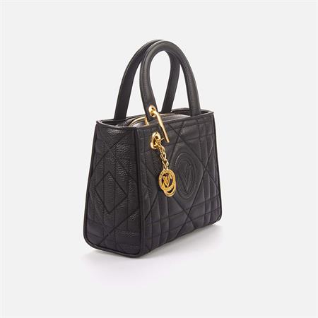 Valentino Orlandi Kadın Hakiki Deri Siyah El Çantası 