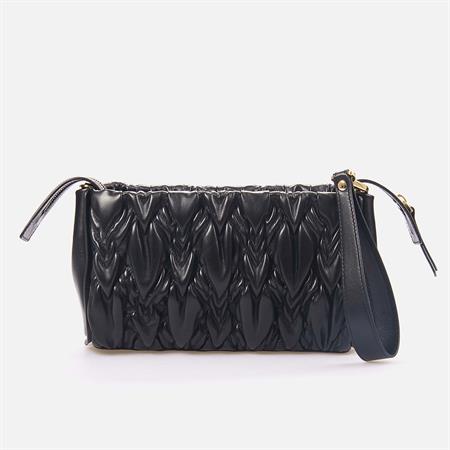 Valentino Orlandi Kadın Hakiki Deri Siyah Omuz Çantası 