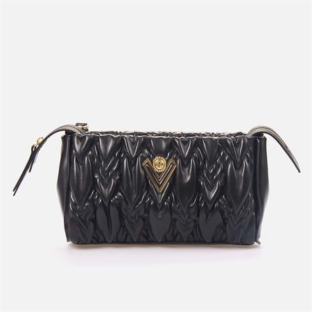 Valentino Orlandi Kadın Hakiki Deri Siyah Omuz Çantası 