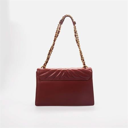 Valentino Orlandi Kadın Hakiki Deri Bordo Omuz Çantası 