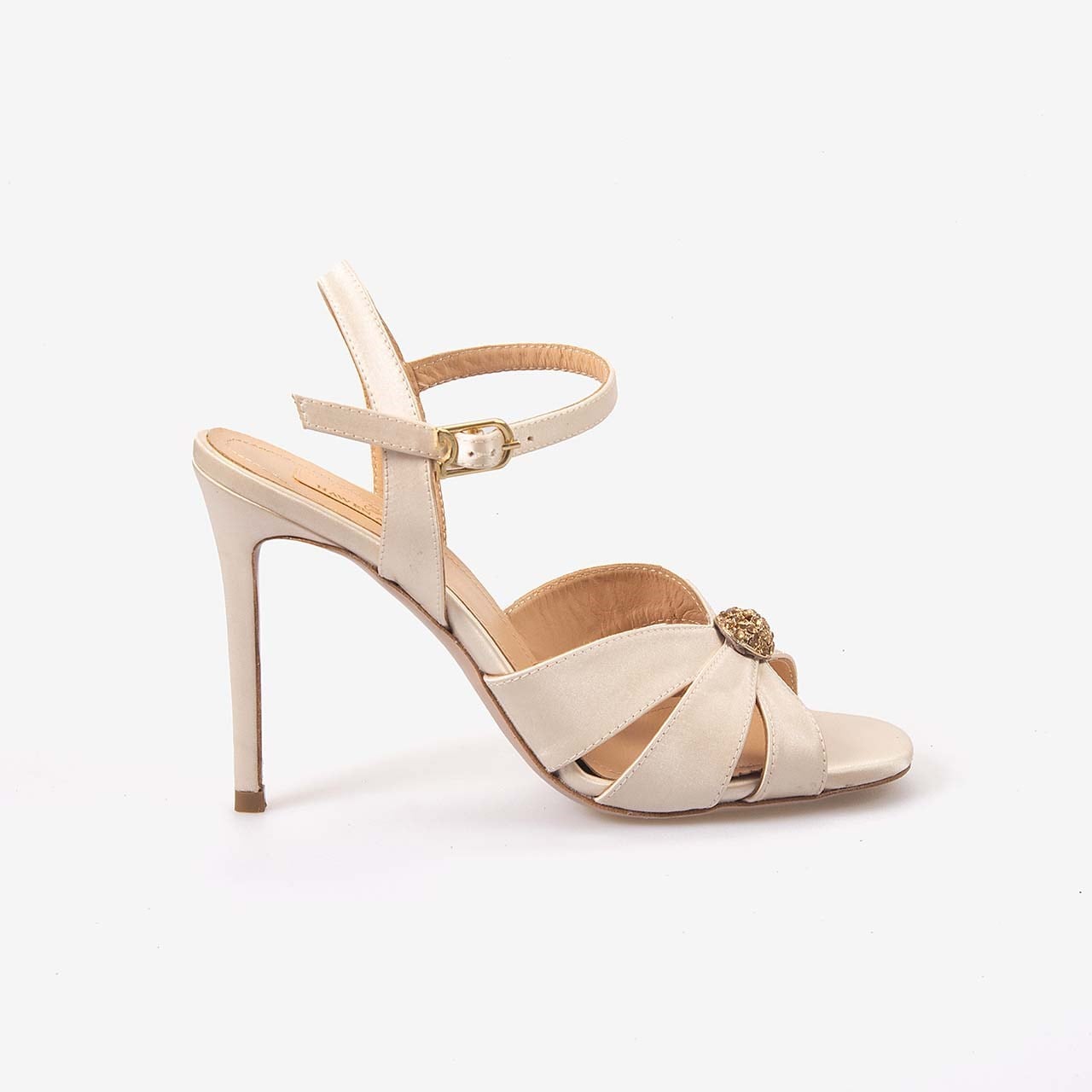 Hawen Angels Kadın Zarif Bilekten Bantlı Saten 12,5cm İnce Topuklu Gece & Abiye Ayakkabı 6564-249-V1