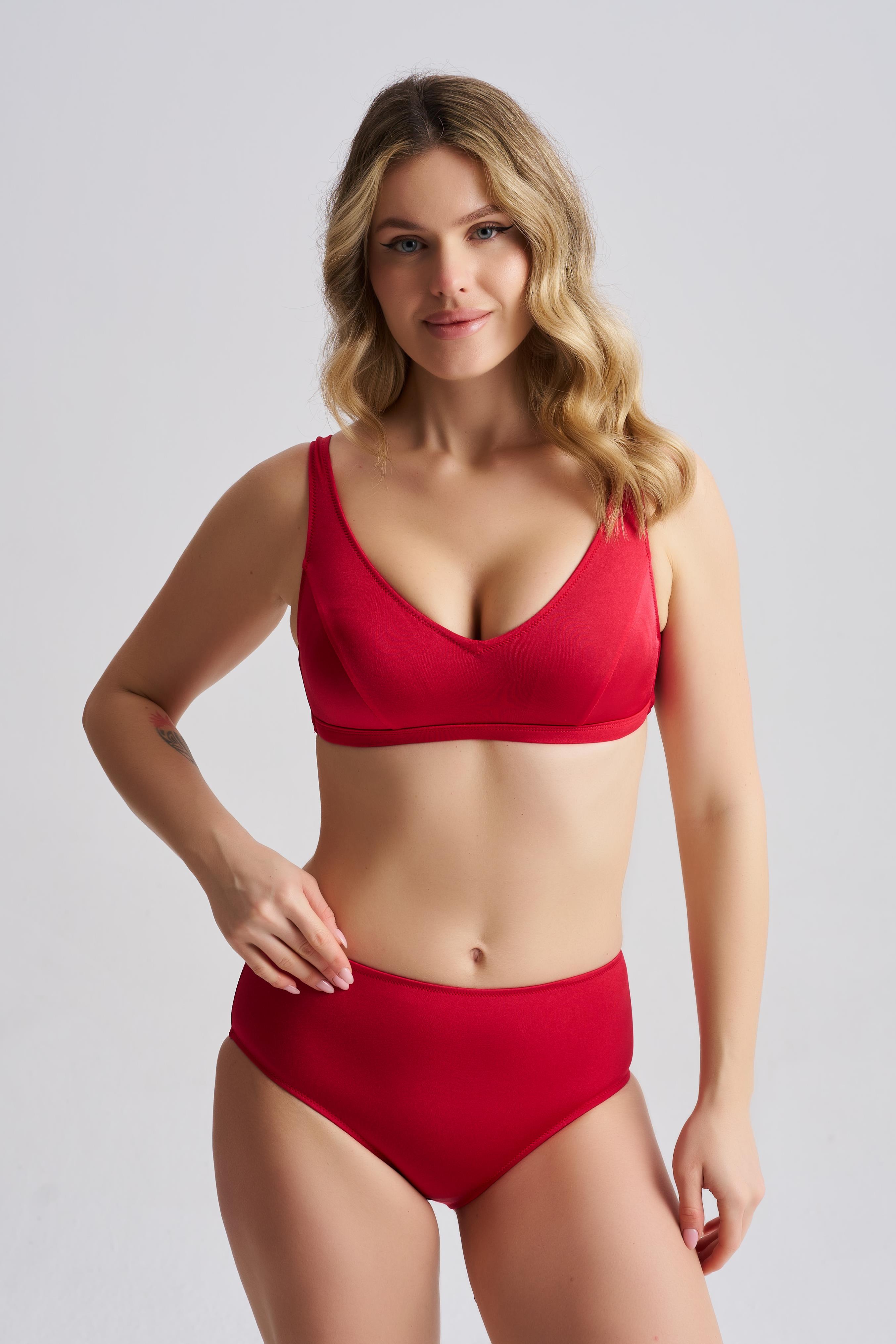 AQUAVİVA Kadın Fiorella Ayar Askılı Bikini Takımı Kırmızı