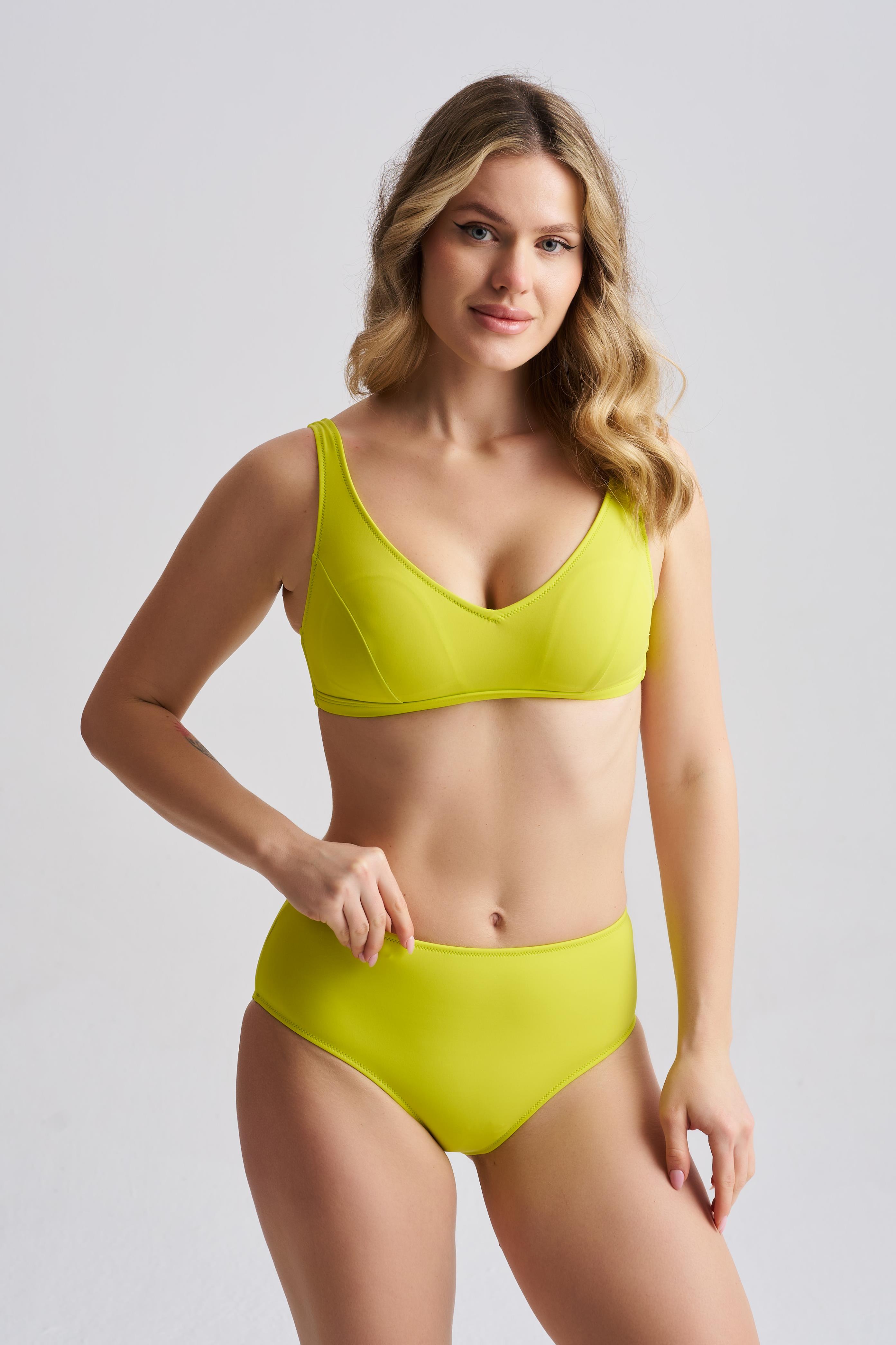 AQUAVİVA Kadın Fiorella Ayar Askılı Bikini Takımı Neon Yeşil 