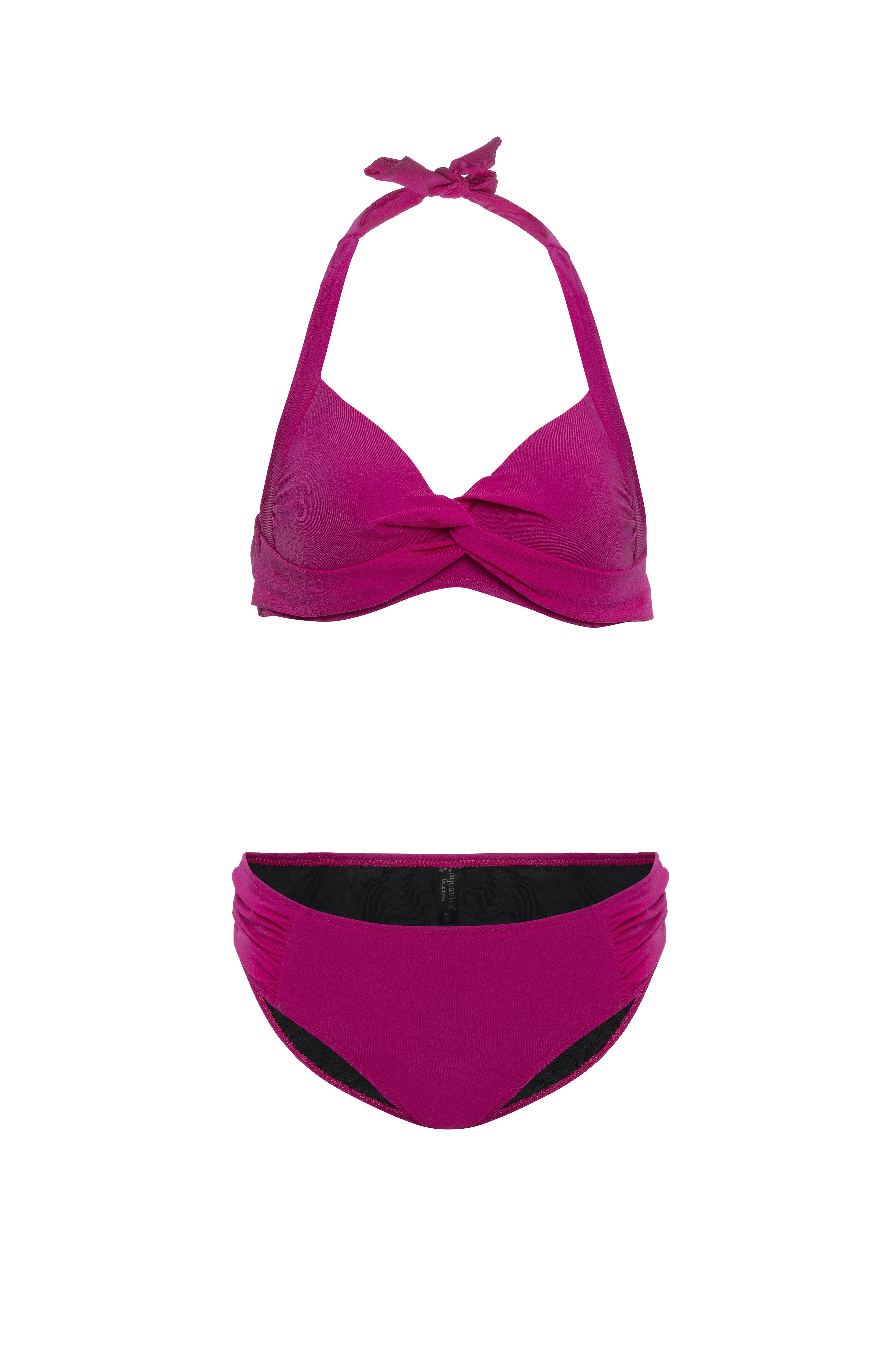 AQUAVİVA Kadın Fuşya Violet Boyundan Baglı Bikini Takımı