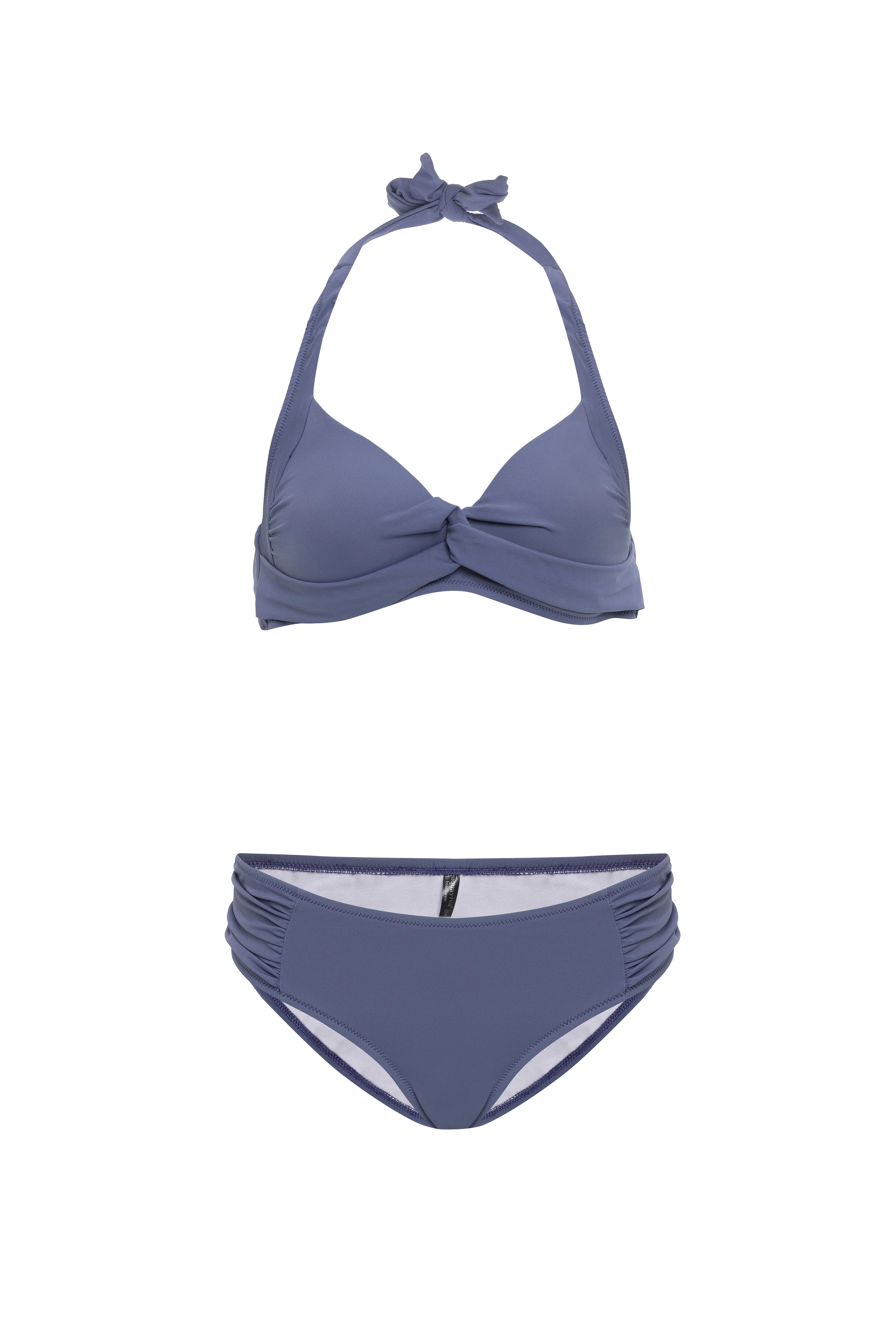 AQUAVİVA Kadın İndigo  Violet Boyundan Baglı Bikini Takımı